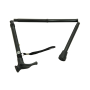 Z-Tec Adjustable Lightweight Aluminium Folding Walking Stick - Black